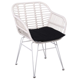 Πολυθρόνα Salsa-W Ε282,Κ4 55x56x82cm White-Black