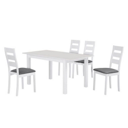 Τραπεζαρία Σετ Miller 5Τμχ White Ε781,2S 120+30x80x74 4 Θέσεων