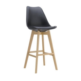 Σκαμπό Μπαρ Martin Black ΕΜ147,2 48x58x71/110cm Σετ 4τμχ Ξύλο,Πολυπροπυλένιο