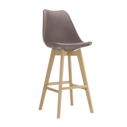 Σκαμπό Μπαρ Martin Sand Beige ΕΜ147,9 48x58x71/110cm Σετ 4τμχ Ξύλο,Πολυπροπυλένιο