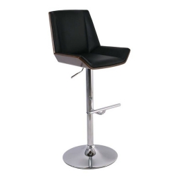 Σκαμπό Μπαρ Numan Black ΕΜ104,1 52x50x62/96-83/117cm Μέταλλο,Τεχνόδερμα