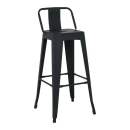 Σκαμπό Μπαρ Relix Black Matte Ε5199,1ΜW 43x43x76/100cm Μέταλλο