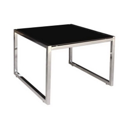 Τραπεζάκι Σαλονιού Βοηθητικό Action ΕΜ747,1 60x60x45cm Black Ατσάλι,Γυαλί