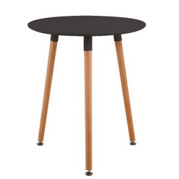 Τραπέζι Art Ε7089,2 D. 60 H.70cm Black Mdf,Ξύλο