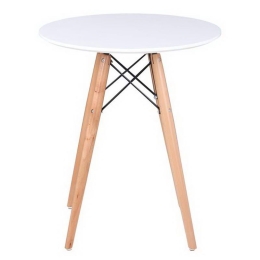 Τραπέζι Art Wood Ε7082,1 D. 60cm H.70,5cm White Mdf,Ξύλο