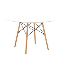 Τραπέζι Art Wood Ε7084,1 D.120cm H.71cm Natural-White Mdf,Ξύλο