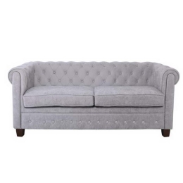 Καναπές Διθέσιος Chesterfield-W Ε9420,24 153x82x80cm Antique Grey Ύφασμα