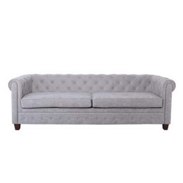 Καναπές Τριθέσιος Chesterfield-W Ε9420,34 219x82x80cm Antique Grey Ύφασμα