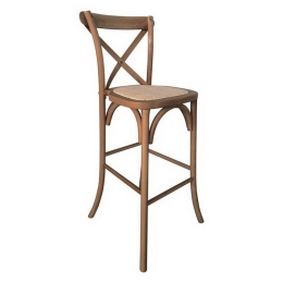 Σκαμπό Bar Destiny Ε7022,2 45x48x110cm Walnut Ξύλο,Ψάθα