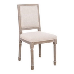 Καρέκλα Jameson Square Ε755,1 45x53x95cm Ecru Σετ 2τμχ Ξύλο,PU