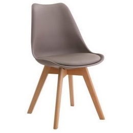 Καρέκλα Martin ΕΜ136,94 49x57x82cm Sand-Beige Σετ 4τμχ Ξύλο,Πολυπροπυλένιο