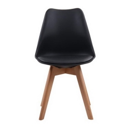 Καρέκλα Martin ΕΜ136,24 49x57x82cm Black Σετ 4τμχ Ξύλο,Πολυπροπυλένιο