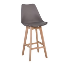 Σκαμπό Bar Martin ΕΜ147,91 49x54x67/106cm Sand-Beige Σετ 4τμχ Wood, Polypropylene