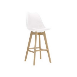 Σκαμπό Bar Martin ΕΜ147,11 49x54x67/106cm White Σετ 4τμχ Ξύλο,Πολυπροπυλένιο