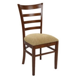 Καρέκλα Naturale Ε7052,2 42x50x91cm Walnut-Beige Σετ 2τμχ Ξύλο,Ύφασμα