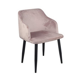 Πολυθρόνα Rap ΕΜ712,1 53x54x78cm Black Dirty Pink Σετ 2τμχ