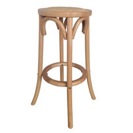 Σκαμπό Bar Vienna Ε7023,3 36x36x71cm Natural Rattan,Ξύλο