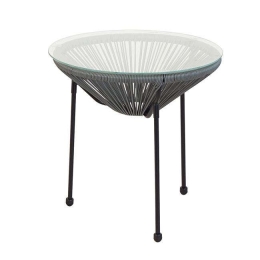 Τραπεζάκι Acapulco Ε246,4 D.50x50cm Black-Grey