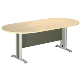 Τραπέζι Συνεδρίου Oval ΕΟ131,1 Dark Grey/Beech 240x120cm