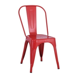Καρέκλα Relix Ε5191,2MW 44x49x84cm Red Matte Μέταλλο