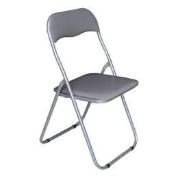 Καρέκλα Πτυσσόμενη Linda Ε557,5 43x46x80cm (Σετ 6τμχ) Grey Μέταλλο,PVC