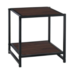 Κομοδίνο Atos Ε8012,1 48x44x50cm Black - Walnut Mdf,Μέταλλο