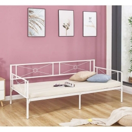 Κρεβάτι Queen Daybed Ε8019,2 196x95x75 (Για Στρώμα 90x190cm) White Μονό Μέταλλο