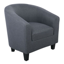 Πολυθρόνα Boga Ε7129,7W 77x70x77cm Grey Ξύλο,Ύφασμα
