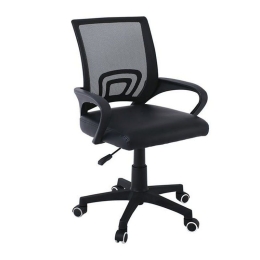 Πολυθρόνα Γραφείου BF2101-P ΕΟ254,4PC Χωρίς Ανάκλιση 57x53x90/100cm Black