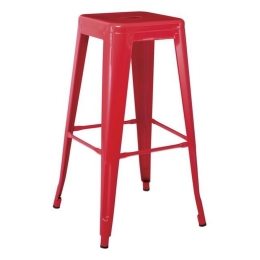 Σκαμπό Bar Relix Ε5190,2W 43x43x76cm Red Μέταλλο