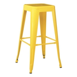 Σκαμπό Bar Relix Ε5190,9W 43x43x76cm Yellow Μέταλλο