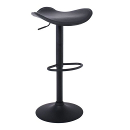 Σκαμπό Bar Saddle 45x43x58/64-79/85cm (Σετ 2τμχ) Black Μέταλλο,PVC