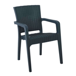 Πολυθρόνα Κήπου Lora Στοιβαζόμενη Ε303,3 57x57x87cm Anthracite