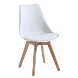 Καρέκλα Martin ΕΜ136,101 48x56x82cm White-Natural