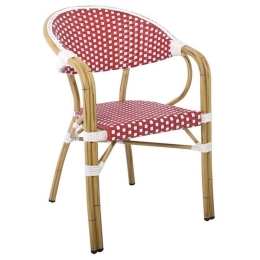 Πολυθρόνα Paris Dining Ε258,4 57x59x84cm Red-White