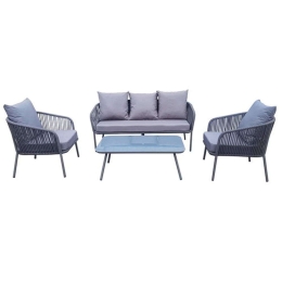 Σαλόνι Κήπου Salsa (Σετ 4Τμχ) Ε256,1 Grey 5 Θέσεων