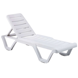Ξαπλώστρα Barca Ε338 Στοιβαζόμενη 58x180x30cm Abs-Uv White