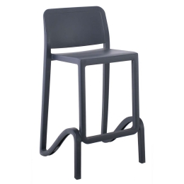 Σκαμπό Bar Με Πλάτη Giano Ε389,2 46x47x65/90cm Anthracite