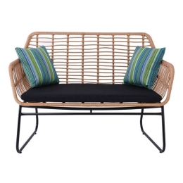 Καναπές Κήπου Διθέσιος Salsa Ε249,1Κ 120x70x86cm Natural-Black Διθέσιος