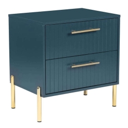 Κομοδίνο Με 2 Συρτάρια Fino Ε7010,3 58x43x58cm Grey Blue