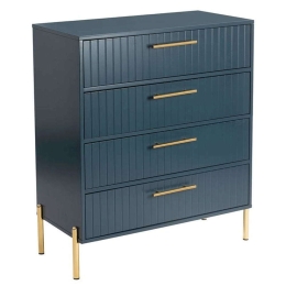 Συρταριέρα Με 4 Συρτάρια Fino Ε7011,3 83x43x94cm Grey Blue