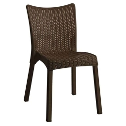 Καρέκλα Στοιβαζόμενη Doret Ε3803,4 50x55x83cm Dark Brown