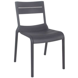 Καρέκλα Στοιβαζόμενη Serena Ε3806,1 56x51x82cm Anthracite
