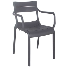 Πολυθρόνα Στοιβαζόμενη Serena Ε3807,1 55x59x81cm Anthracite