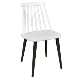 Καρέκλα Lavida ΕΜ139,21 43x48x77cm White-Black Μέταλλο,Πολυπροπυλένιο