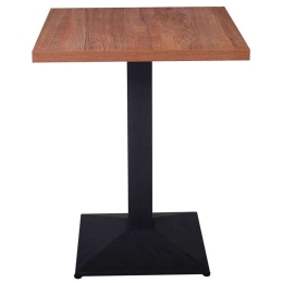 Τραπέζι Marco ΕΜ854 60x60x74cm Walnut-Black Μελαμίνη,Μέταλλο