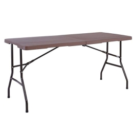 Τραπέζι Catering Πτυσσόμενο (Βαλίτσα) Blow ΕΟ179Κ 180x74x74cm Brown-Black