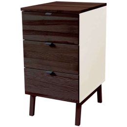 Συρταριέρα Γραφείου Luka 3 LUKAWTDWAL2 41x50x75cm Walnut-Chalk White