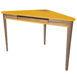 Γραφείο Γωνιακό Ashme ASHMECORKOF5 114x85x75cm Yellow