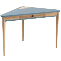 Γραφείο Γωνιακό Με Συρτάρι Ashme ASHMECOROF13 114x85x75cm Light Blue